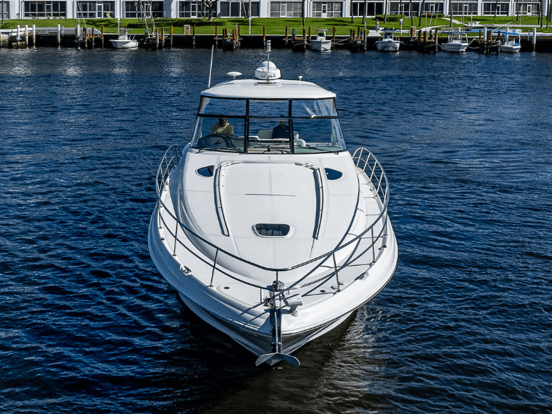 yacht in the water.