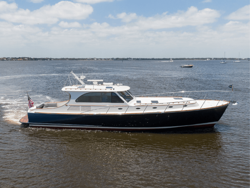 Yacht in the water.